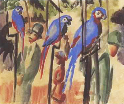 Blue Parrots August Macke